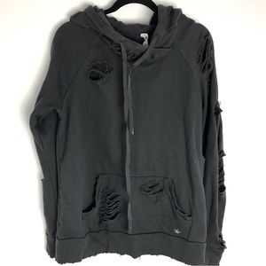 ALO Yoga distressed hoodie sweatshirt